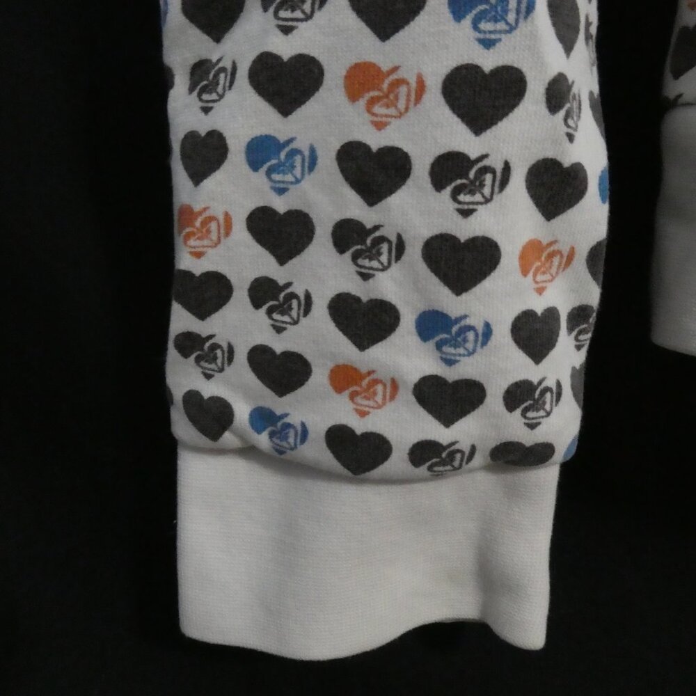 Y2K - Vintage - Roxy | medium | Heart & Logo Patterned  Zip-Up Hoodie - Picture 13 of 16